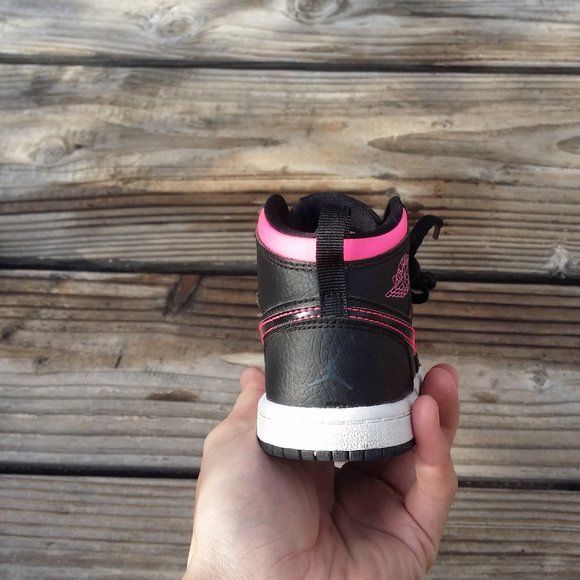 Toddler TD Nike Air Jordan 1 High Hyper Pink Shoes Sneakers - Picture 6 of 8